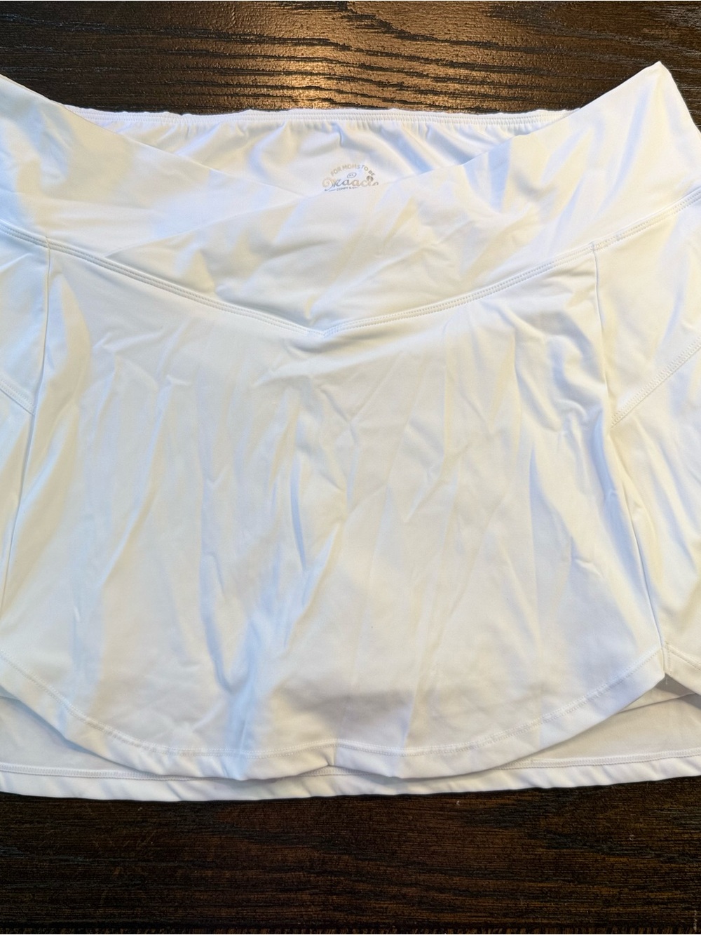 White Women’s Athletic Skort with Built-In Shorts